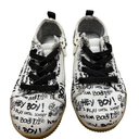 Zara Toddler Boy Sneakers Black White  “Hey Boy” 21