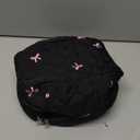 GISMTR Makeup Bag, Quilted Bow Cosmetic Bag, Large Travel Aesthetic Make up Bag, Cute Coquette Toiletry Pouch for Women Girls