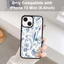 Beautiful Blue Flowers and Leaves Phone Case Fit for iPhone 13 — Shockproof Designed Cute Aesthetic Phone Case Cover for Boy Girl Men Women