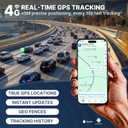 Magnetic GPS Tracker for Vehicles, Tracking Devices for Cars Hidden, Up to 7 Months Battery Life, IP67 Waterproof, Real-Time 4G LTE Assets & Car Tracking Device, Unlimited Range, Subscription Required