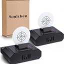 Soulchen 2 Pcs Laser Trainer Target with Mount for Reactive Laser Shooting and Dry Fire Practice Portable Training Target System Indoor Safe