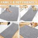 OLANLY Bathroom Rug Mat 30x20, Thick Soft and Absorbent Chenille Bath Mat, Non-Slip Rubber Backing, Machine Washable Quick Dry Bath Rugs for Tub Shower Floor, Home Decor Accessories, Grey