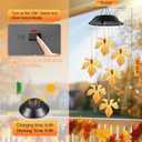 Fall Decor Thanksgiving Decorations Birthday Gifts for Women, Winzwon Solar Lights Outdoor Wind Chimes for Outside Garden Yard Patio Porch Decor Hanging Maple Leafed Halloween Autumn Decorations