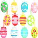 3 x Easter Tree Decorations,Hanging Easter Egg Ornaments for Tree Decorations Indoor Outdoor 12Pcs