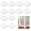 12 Pcs Vinyl Post Skirt, 4x4 Inch White Column Wraps for Wood Vinyl Post, Stair Rails, Fence Deck Stairs Rails