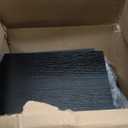 NightStand Bedside Charging Table Bedroom - Night Stand with Charger Station, Black Modern Bed Side End Table with Open Shelf & 3 Fabric Drawers, USB-C Port for Dorm, Living Room