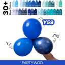 PartyWoo Blue Balloons 140pcs Different Sizes of 18 12 10 5 Inch Navy Blue Balloon Arch Kit Garland for Birthday Gender Reveal Baby Shower Graduation Retirement Bachelorette Party Decorations Blue-Y59