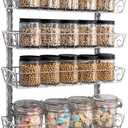 SWOMMOLY Adjustable Wall Mount Spice Rack, 9-Tier Dual-use (Multi-use) Organizer, Silver