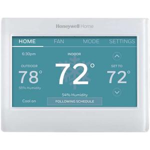 Honeywell Home RTH9600WF Smart Color Thermostat ENERGY STAR Wi-Fi Programmable Touchscreen Alexa Ready - C-Wire Required (1, White 1)