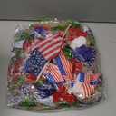 Daifunli Red White and Blue Wreaths for Front Door 16 Inch Patriotic Wreath Memorial Day 250th Anniversary 4th of July American Flag Decorations for Independence Day Home Wall Window Porch Decor