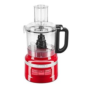 KitchenAid 7 Cup Food Processor Plus 3 speed Knead Chop Shred Slice Puree Empire Red