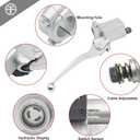 7/8" 22mm Right Brake Master Cylinder for GY6 50cc 110cc 125cc 150cc 250cc Taotao Sunl Roketa Kazuma Baja Scooter Moped ATV 4 Wheeler Dirt Pit Bike-Silver