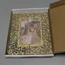 4 x 6 gold frame picture frame, standing display, table top and wall display, perfect for home decor, memorial weddings and graduations, art, 1 piece set (gold, 4 x 6 inches)