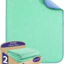 Washable Underpads,Super Absorbency Reusable Bedwetting Incontinence Pads for Kids, Adults, Elderly, and Pets - Waterproof Protective Pad for Couch, Sofa, Floor,Bed (500 Washes) (2 Pack - 18"X24")
