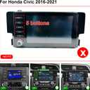 64G Upgrade Car Radio for Honda Civic 2016 2017 2018 2019 2020 2021, 9" Touchscreen Replacement Stereo Accessories, Wireless CarPlay Android Auto 5GWiFi GPS Navigation Plug and Play Camera DSP BT SWC