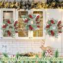 4 Pcs Christmas Artificial Christmas Eucalyptus Wreath 10 Inch Greenery for Front Door Cabinets Indoor Outdoor Wall Decor Christmas Wall Home Kitchen Porch Window Decoration