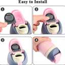Meliya 4pcs Replacement Stopper Compatible with Owala FreeSip 24oz 32oz, Water Bottle Top Lid Gasket for Owala 16/19/24/32/40oz Seal Bottle Cap Mouth Stopper Part Silicone Plug Accessories