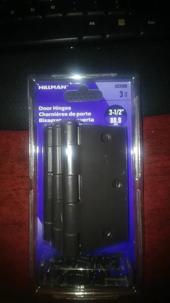 Hillman 3 1/2" Door Hinges 853580 Oil Rubbed Bronze 3-Pack