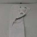 Diraysid 100% Blackout White Curtains Linen Curtains for Bedroom Grommet Thermal Insulated Room Darkening Drapes (2 Panels, W52 x L84 Inch)