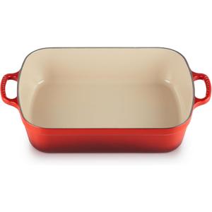 Le Creuset Enameled Cast Iron Signature Rectangular Roaster, 5.25 qt. (11.7" x 16.8"), Cerise