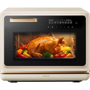 ROBAM Toaster Air Fryer Oven Combo, Countertop Convection Cooker with Bake & Fry, 1.2 Cu.Ft Large Capacity Combi Steam Oven, 32 Preset Recipes, Smart Touch Precise Temp Control, Multi-Stage CT766