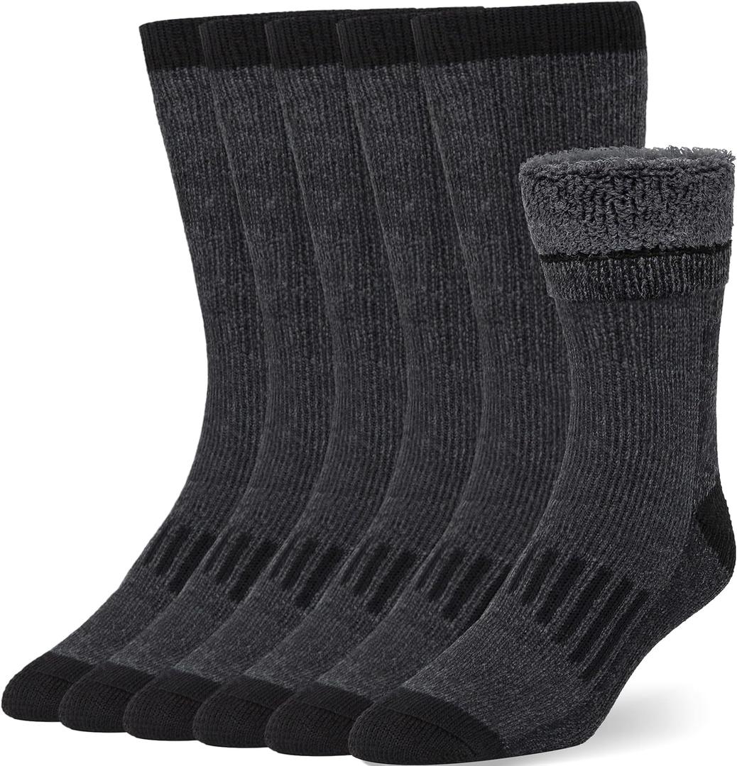 Merino Wool Socks for Men Women Winter Thermal Socks Warm Thick Cozy 3 Pairs (Medium-Large)