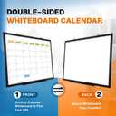 24" x 18" Magnetic Monthly Dry Erase Whiteboard Calendar for Wall