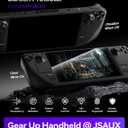 JSAUX 2-Pack Obsidian AR Screen Protector for Steam Deck, Anti-Reflection & Ultra Clear 10H Hardness Easy to Install with Guide Frame Scratch Resistant Tempered Glass for Steam Deck LCD & OLED
