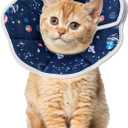 Mechpia Cat Cone Collar Soft, Cat Recovery Collar to Stop Licking, Protective Cat Neck Cone After Surgery for Small Medium Cats Kittens Puppies (S(Neck: 6.5" - 9"))