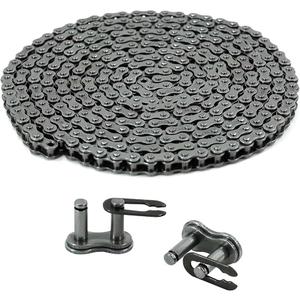 CHR #35 Roller Chain - 10FT | 319 Links + 2 Free Connecting Links | 3/8" Pitch Carbon Steel Chain | Industrial Chain for Bikes, Go-Karts, Bicycles & Machinery | ISO 9001-2000 Certified
