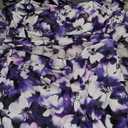 Daci Plus Size Two Piece Swim Dress with Shorts for Women Mesh Swimsuits Flowy Bathing Suits (Large, Purple Flower)