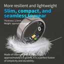 Zopsc Smart Ring for Women & Men, Fitness Tracker Ring with Remote Care, Step Counter, Calorie Tracking, Sleep Tracker