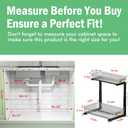 ARSTPEOE Under Sink Organizer - 2 Packs Multi-Purpose Pull-Out Storage Organizers, Slide out Pull out Cabinet Organizer Shelf, Storage for Kitchen Bathroom, Clear