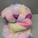 Happy Nappers 2-in-1 Pillow & Sleepy Sack Dreamy the Unicorn 54x20 Medium | Plush animal opens into a cozy sleeping bag for kids age 3+. 54 x 20 inch soft play character for travel and sleepovers