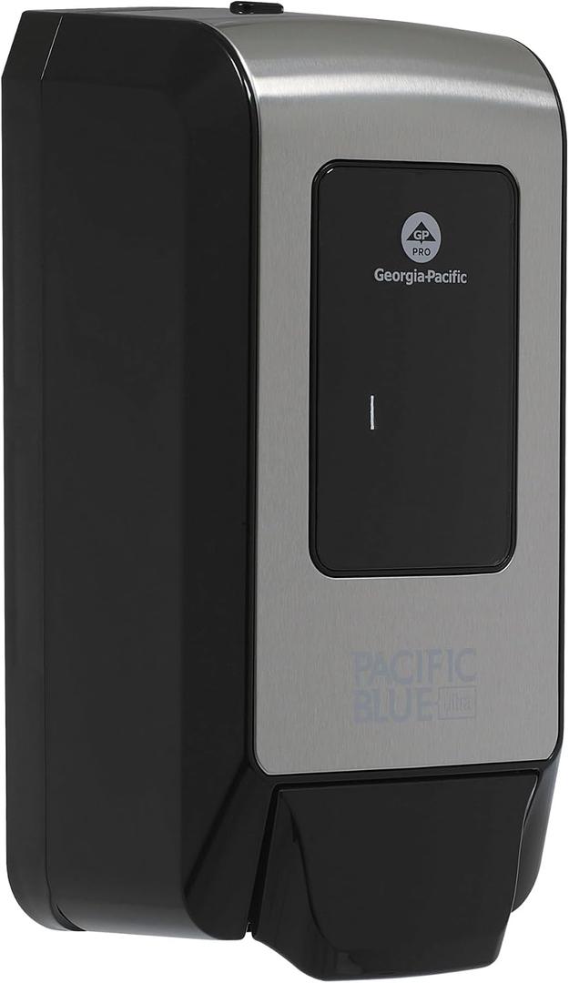 Pacific Blue Ultra Wall-Mounted Manual Dispenser for Foaming Hand Soap and Hand Sanitizer by GP PRO (Georgia-Pacific), Brushed Stainless, 53060, 11.5" W x 5.6" D by 4.4" H