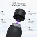 UVBRITE UV self-Cleaning and Water-Purifying Bottle TT-B02-18.6 Ounce Insulated Rechargeable Stainless-Steel Tumbler with Safety Lock Prevents Accidental Exposure Ideal for Outdoor and Emergency use