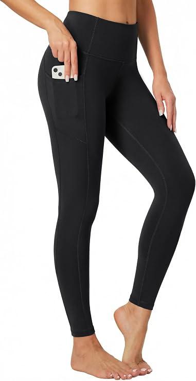 Heathyoga Leggings with Pockets for Women Tummy Control High Waisted Yoga Pants with Pockets for Women Compression Leggings, Size L