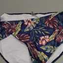 Yonique Plus Size Only 1Piece Swimsuit for Women Blouson Tankini Tummy Control Bathing Suit Purple Leaf 18W