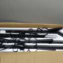 Hand Rails for Outdoor Steps, 3 Step Stair Handrail & Indoor Stair Railing Kit, Black Railings for Outdoor