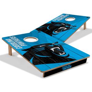 YouTheFan NFL Carolina Panthers 2’ x 3’ Wood Cornhole Game