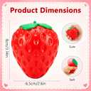 2PCS Strawberry Squishy Toy, Realistic Slow Rising Squishy Strawberry Fidget Toy Stress Relief, Fun Kawaii Fruit Stress Balls Squeeze Toys, Cute Strawberry Squishies Sensory Toys for Adults & Kids