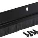 Randall Manufacturing Co., Inc | Door Sweeps  Aluminum & Vinyl | Brush Sweeps for Gaps Up to 1 | Black Trim with Black Brush | 3 Feet | Fill Gaps & Keep Unwanted Debris Out