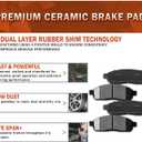 D1414 D1012 Front and Rear Ceramic Brake Pads w/Hardware for 2010 2011 Ford F-150