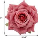 ATFL Fake Roses Artificial Flowers Bulk,3D Simulated Flowers,20 Pcs Artificial Silk Roses Flowers with Stems for Wedding Arrangement Centerpieces Party Home Table Decorations (20, Bean Pink)