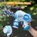 JOYIN 2 Kids Bubble Guns with 4 Bottles Solution, Automatic Bubble Machine Gun with 8 Holes for Kids, Adults, Summer Toys, Easter Basket Stuffers, Birthday Gift, Party Favors, Medium