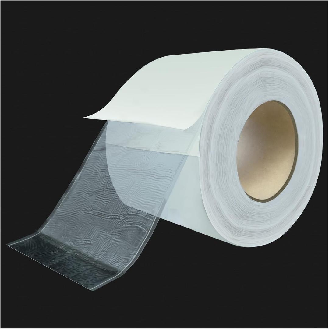 BXI HDPE Double Sided Sealant Lap Tape for Waterproof Membrane Bonding. 4 Inch x 65 Ft Seam Sealing Overlap Tape. Adhesive, No Leak. Liner On Roof, Pond, Pool