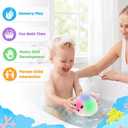 ANGGIKO Baby Bath Toys, Pool Water Toys for Babies, Toddler Bath Toys for Kids Ages 1-3, 1 Year Old Boy Girl Gift Light Up Whale Bath Toy Sprinkler, Baby 6-12-18 Months Bathtub Outdoor Water Table Toy