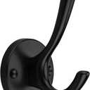 TUNNY 3 Pack Round Coat Towel Hooks - Matte Black Coat Hooks for Hanging Coats Towel Hooks for Bathroom Wall Mounted Zinc Alloy Bath Towel Hooks Robe Clothes Hook Holder Heavy Duty Wall Hooks