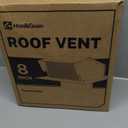 Removable Roof Vents 8 Inch, Hon&Guan Roof Vent Cap Galvanized Steel Bathroom 8 Roof Exhaust Vent for Ventilation System-with Damper, Black.