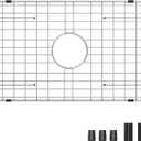 Sink Protector Grid 26-1/16" x 14-1/16", Centered Drain with Corner Radius 3-1/2", 304 Stainless Steel Material Centered Drain